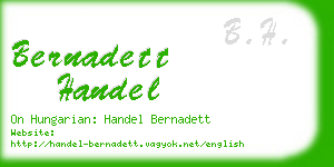 bernadett handel business card
